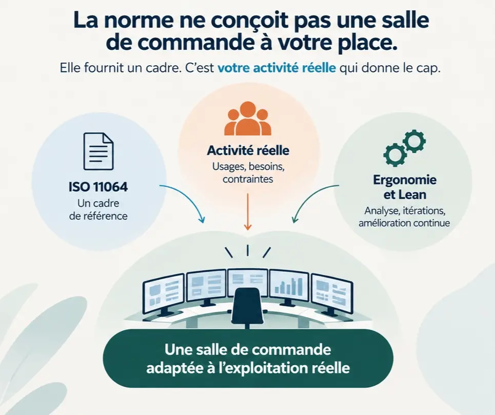 Salle de contrôle adaptée à l'exploitation réelle